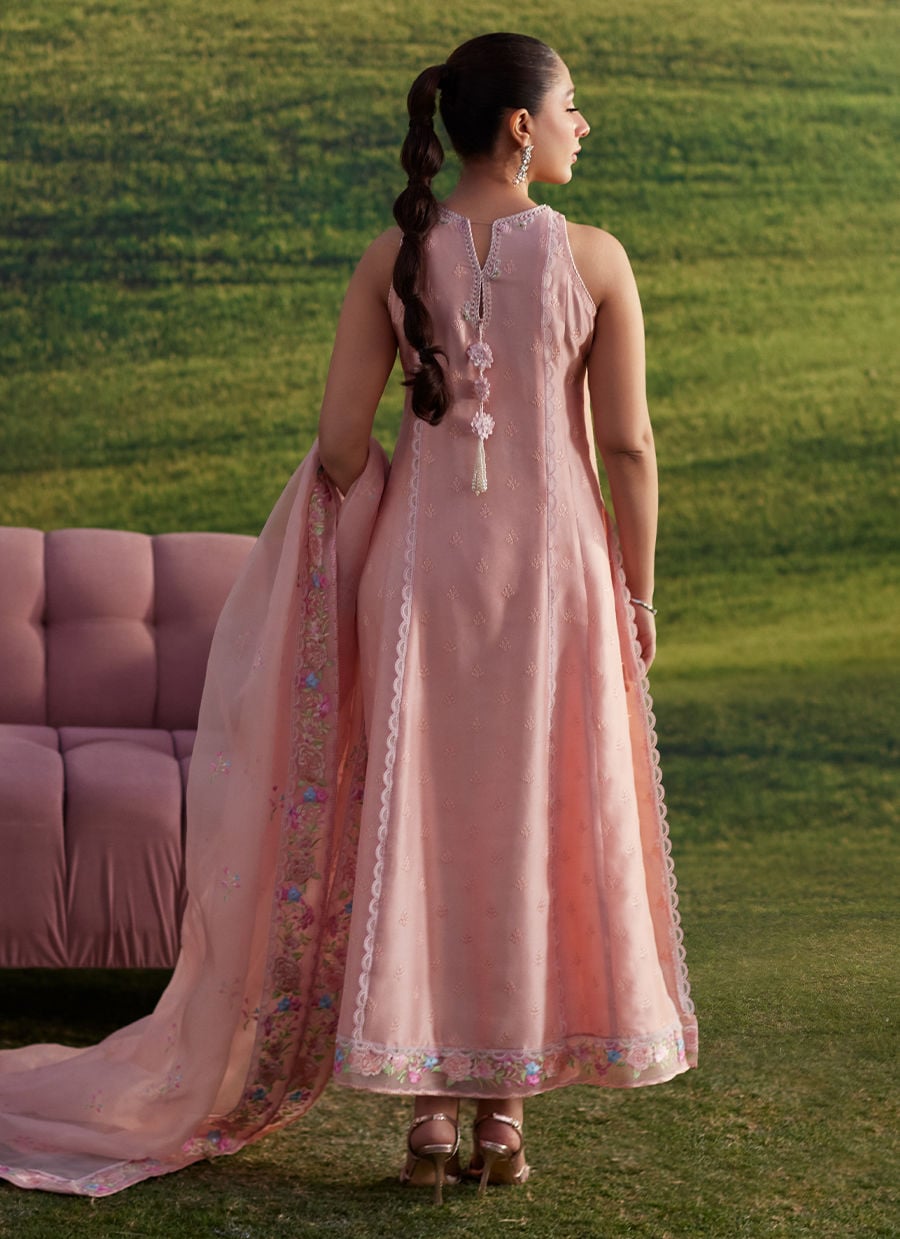 Farah Talib Aziz | Luna Eid 26 | Rose Reverie Shirt And Dupatta - Luxury Dress - available at Maria Faisal in UK and USA.