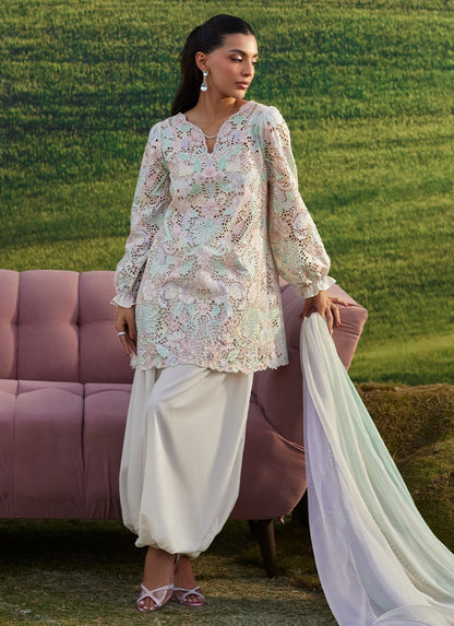 Farah Talib Aziz | Luna Eid 26 | Lyla Mist - Luxury Dress - available at Maria Faisal in UK and USA.