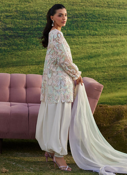 Farah Talib Aziz | Luna Eid 26 | Lyla Mist - Luxury Dress - available at Maria Faisal in UK and USA.