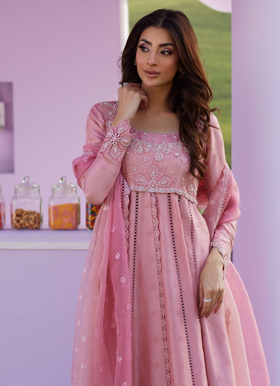 Farah Talib Aziz | Luna Eid 26 | Elara Rose Kalidaar With Dupatta - Luxury Dress - available at Maria Faisal in UK and USA.