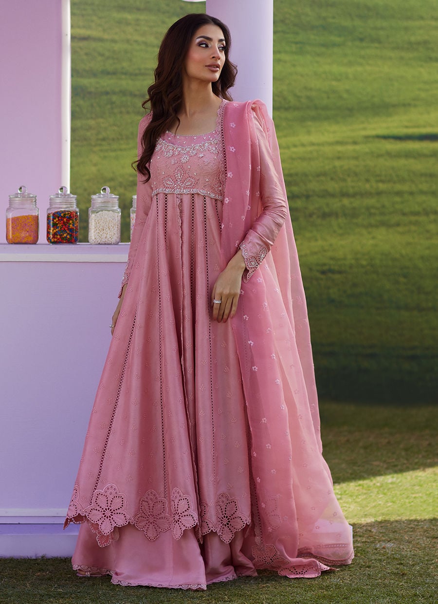 Farah Talib Aziz | Luna Eid 26 | Elara Rose Kalidaar With Dupatta - Luxury Dress - available at Maria Faisal in UK and USA.