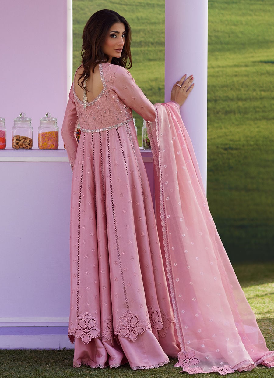 Farah Talib Aziz | Luna Eid 26 | Elara Rose Kalidaar With Dupatta - Luxury Dress - available at Maria Faisal in UK and USA.