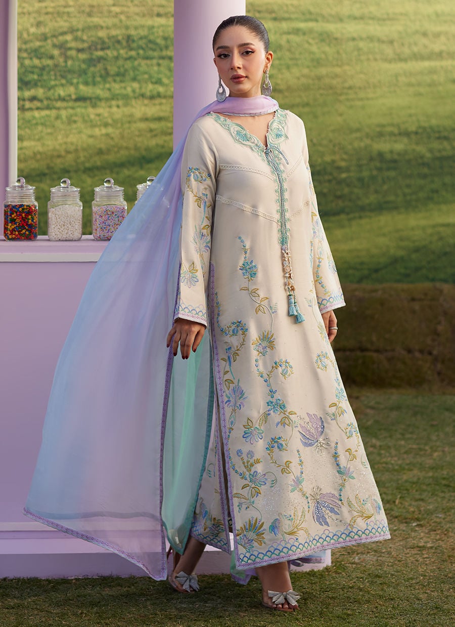 Farah Talib Aziz | Luna Eid 26 | Saira Shirt And Dupatta - Luxury Dress - available at Maria Faisal in UK and USA.