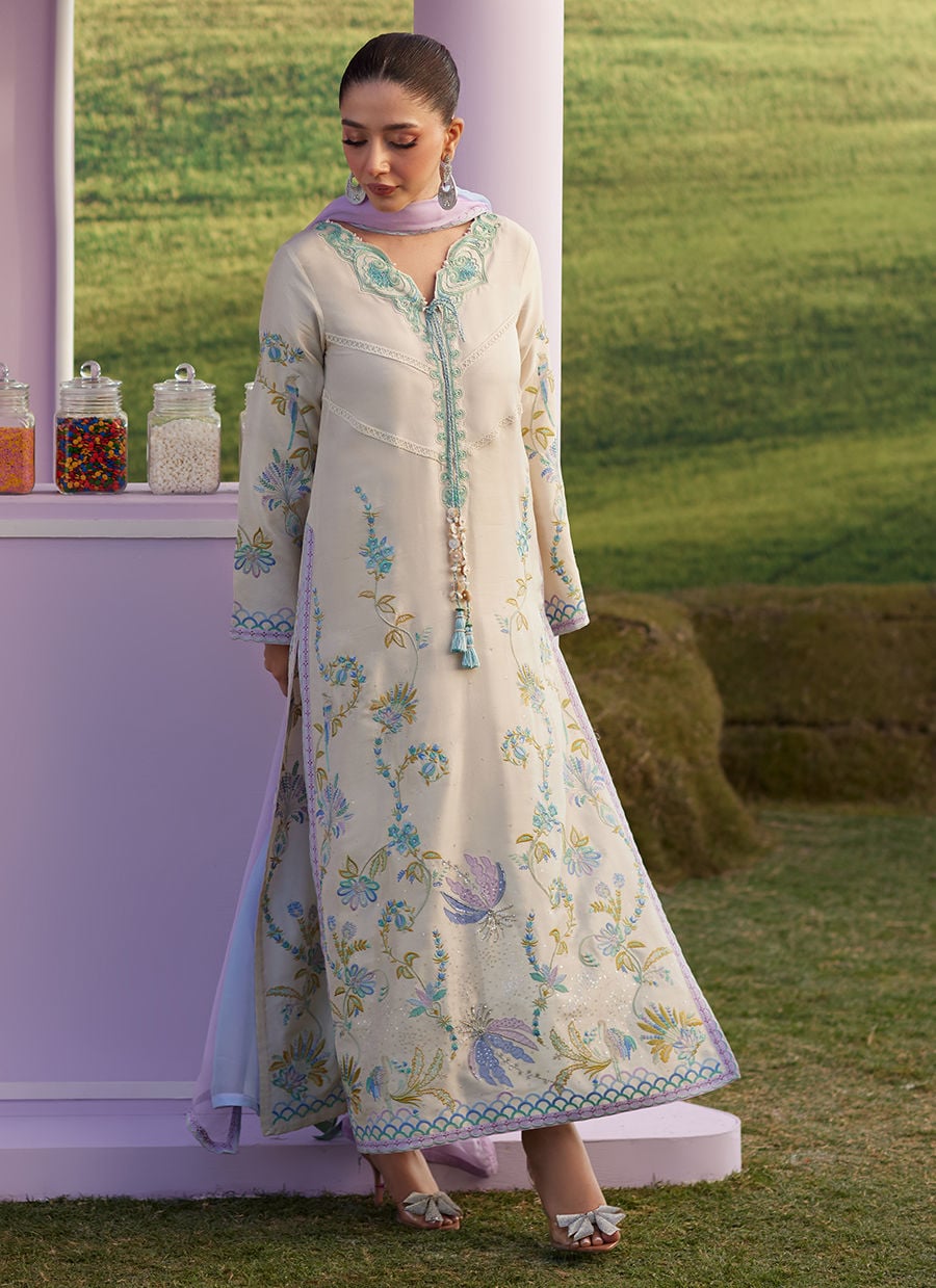 Farah Talib Aziz | Luna Eid 26 | Saira Shirt And Dupatta - Luxury Dress - available at Maria Faisal in UK and USA.