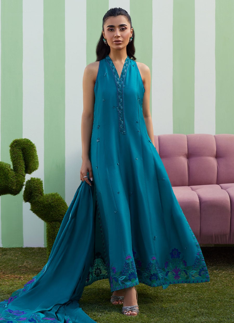 Farah Talib Aziz | Luna Eid 26 | Slona Shirt And Dupatta - Luxury Dress - available at Maria Faisal in UK and USA.