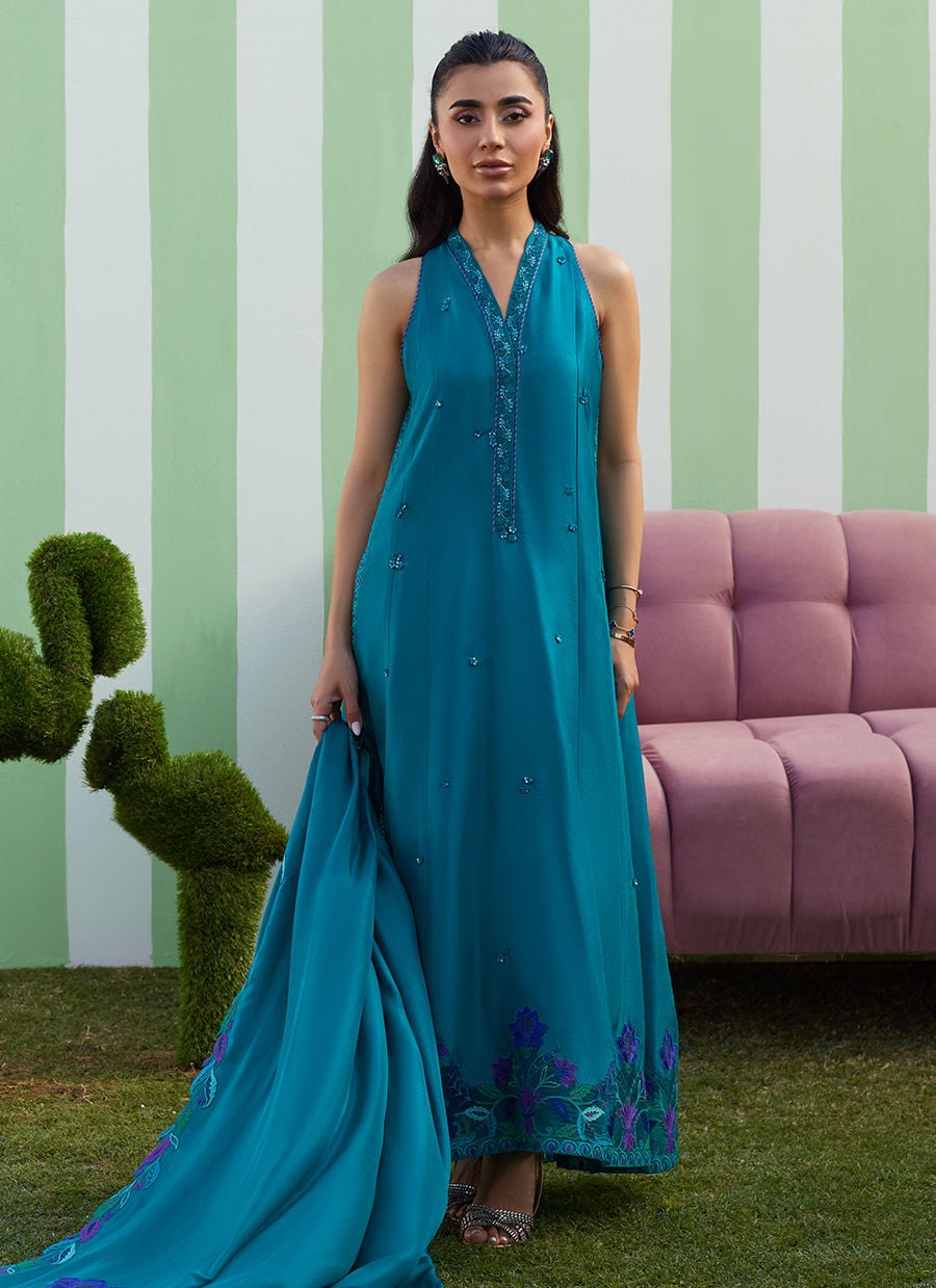 Farah Talib Aziz | Luna Eid 26 | Slona Shirt And Dupatta - Luxury Dress - available at Maria Faisal in UK and USA.
