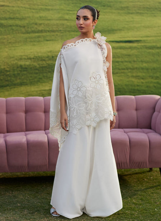 Farah Talib Aziz | Luna Eid 26 | Marlene Top - Luxury Dress - available at Maria Faisal in UK and USA.