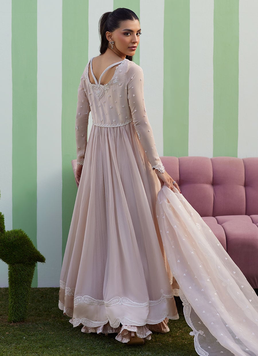 Farah Talib Aziz | Luna Eid 26 | Keshi Kalidaar With Dupatta - Luxury Dress - available at Maria Faisal in UK and USA.