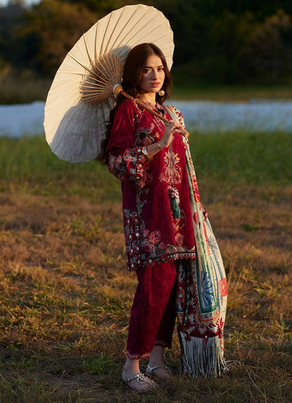 Farah Talib Aziz | Luxury Lawn 26 | Sofia Scarlet - Luxury Dress - available at Maria Faisal in UK and USA.