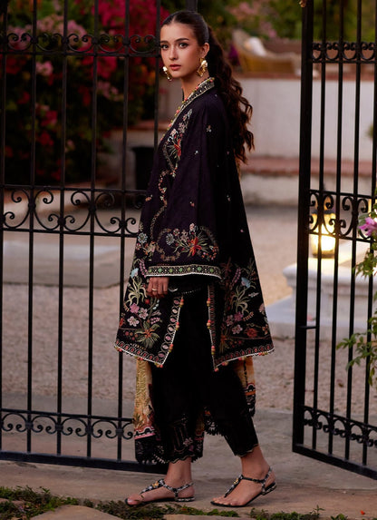 Farah Talib Aziz | Luxury Lawn 26 | Blanca Black - Luxury Dress - available at Maria Faisal in UK and USA.