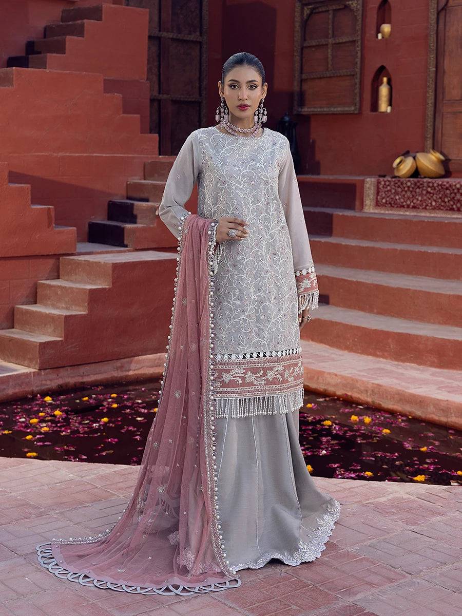 Salitex | Signature Festive Chiffon | JI014 by Maria Faisal - Registered Vendor of : Salitex - type : Ladies Clothes - 100% original wedding dresses