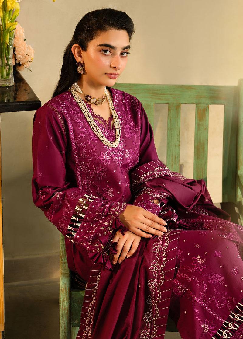Sahane | In Laws in Lawn Eid Edit | CT-21002 Berry by Maria Faisal - Registered Vendor of : Sahane - type : Ladies Clothes - 100% original wedding dresses