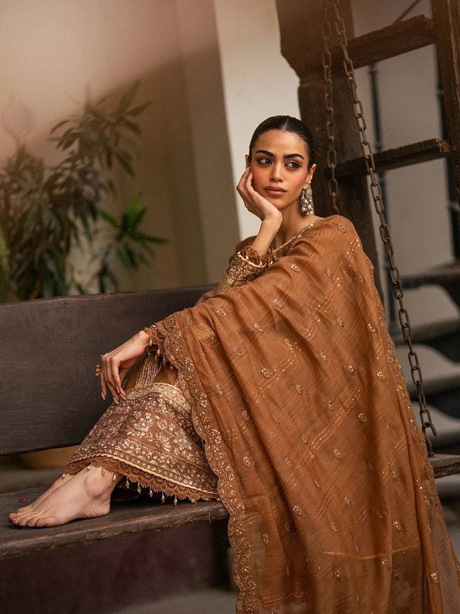 Salitex | Signature Festive Chiffon | JI044 by Maria Faisal - Registered Vendor of : Salitex - type : Ladies Clothes - 100% original wedding dresses