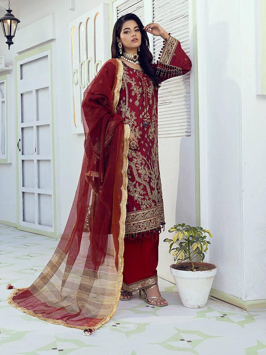 Salitex | Signature Festive Chiffon | NO008 by Maria Faisal - Registered Vendor of : Salitex - type : Ladies Clothes - 100% original wedding dresses