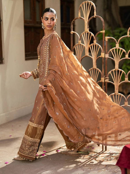 Salitex | Signature Festive Chiffon | JI044 by Maria Faisal - Registered Vendor of : Salitex - type : Ladies Clothes - 100% original wedding dresses