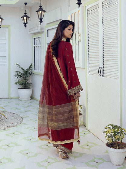 Salitex | Signature Festive Chiffon | NO008 by Maria Faisal - Registered Vendor of : Salitex - type : Ladies Clothes - 100% original wedding dresses