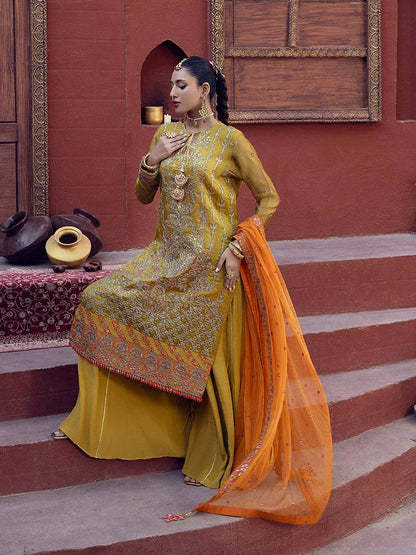 Salitex | Signature Festive Chiffon | JI023 by Maria Faisal - Registered Vendor of : Salitex - type : Ladies Clothes - 100% original wedding dresses