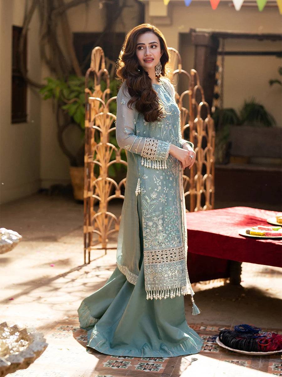 Salitex | Signature Festive Chiffon | JI043 by Maria Faisal - Registered Vendor of : Salitex - type : Ladies Clothes - 100% original wedding dresses