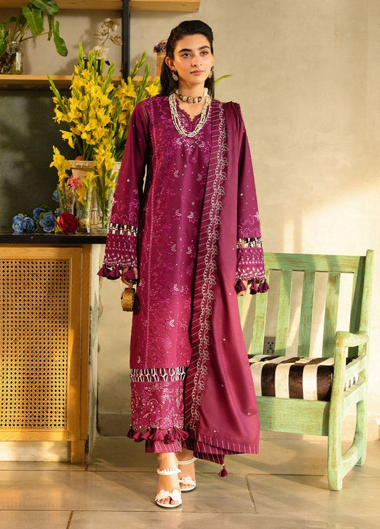 Sahane | In Laws in Lawn Eid Edit | CT-21002 Berry by Maria Faisal - Registered Vendor of : Sahane - type : Ladies Clothes - 100% original wedding dresses