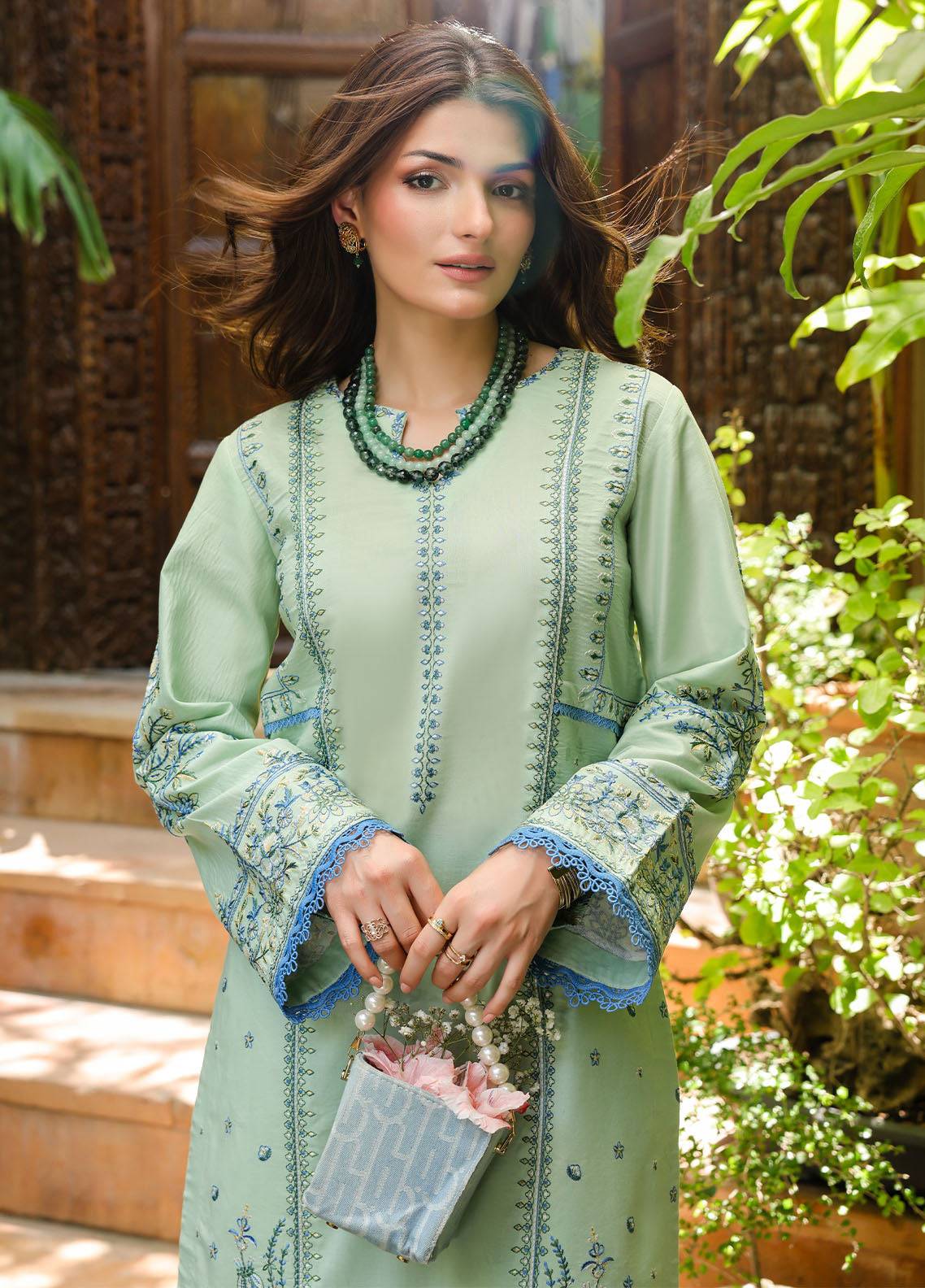 Sahane | Lovent Embroidered Pret 25 | ME23003 Zoe by Maria Faisal - Registered Vendor of : Sahane - type : Ladies Clothes - 100% original wedding dresses
