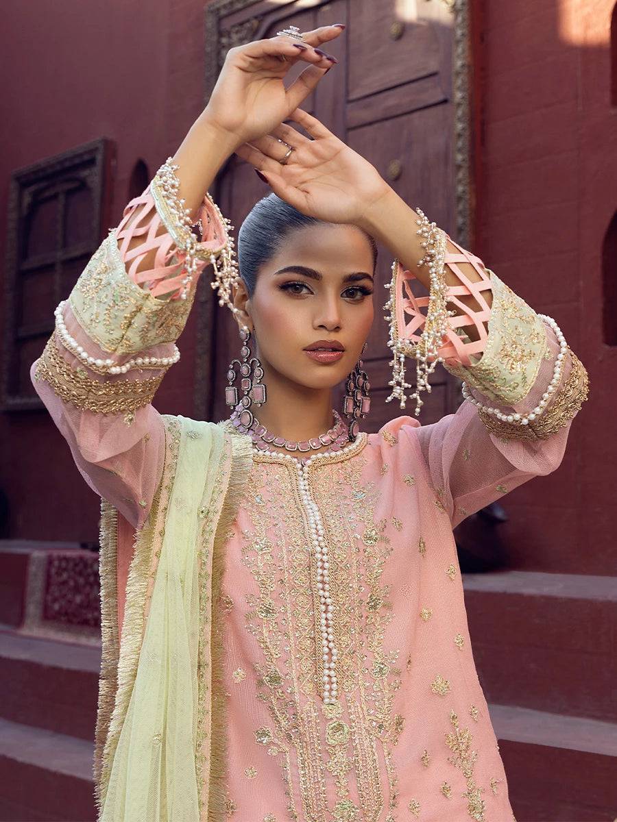 Salitex | Signature Festive Chiffon | JI016 by Maria Faisal - Registered Vendor of : Salitex - type : Ladies Clothes - 100% original wedding dresses