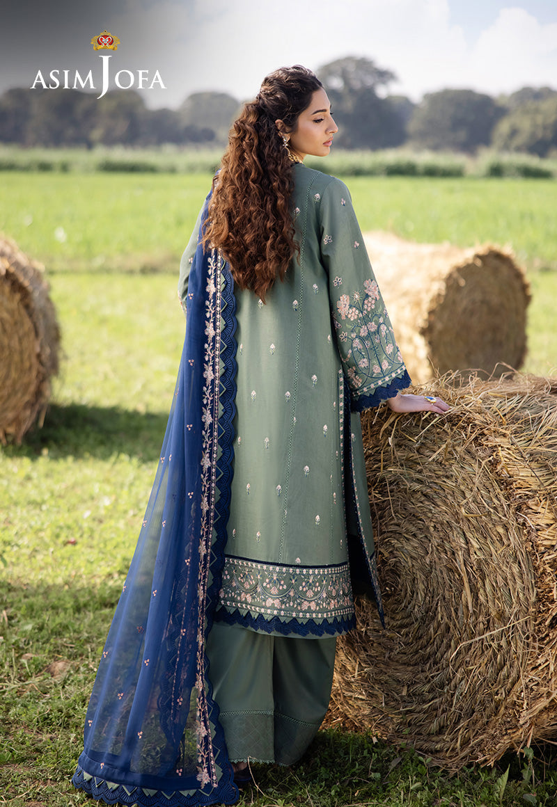 Asim Jofa | Luxury Lawn 25 | AJELL-14 - Ladies Clothes - Maria Faisal