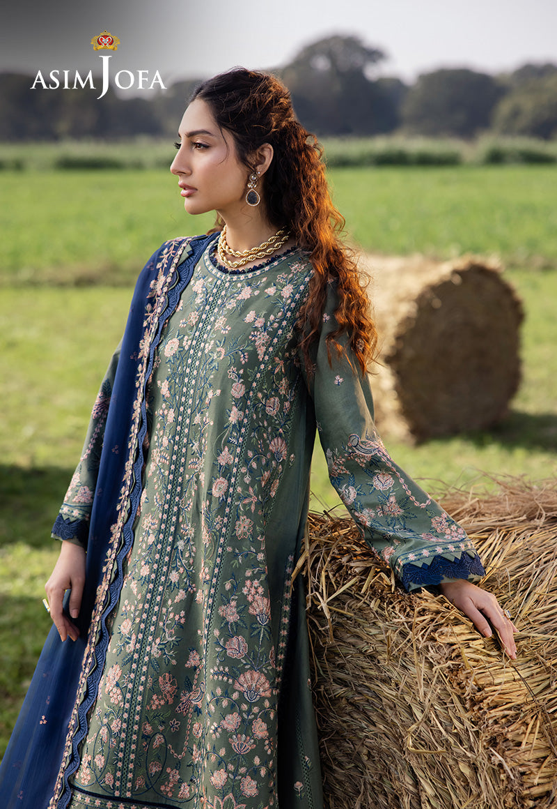 Asim Jofa | Luxury Lawn 25 | AJELL-14 - Ladies Clothes - Maria Faisal