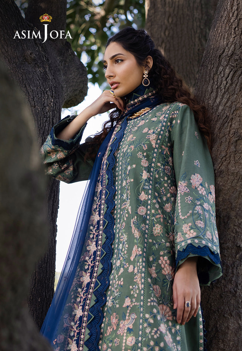 Asim Jofa | Luxury Lawn 25 | AJELL-14 - Ladies Clothes - Maria Faisal