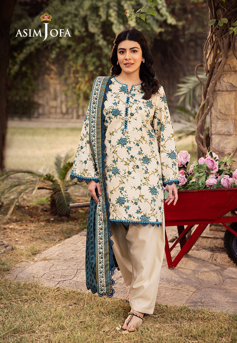 Asim Jofa | Prints Drop 2 | AJUBJ-34 - Designer Dress with Intricate embroidery and embellishments. Shop elegent wedding dress at Maria Faisal.
