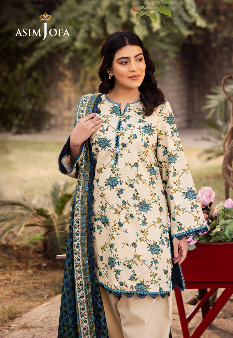 Asim Jofa | Prints Drop 2 | AJUBJ-34 - Designer Dress with Intricate embroidery and embellishments. Shop elegent wedding dress at Maria Faisal.