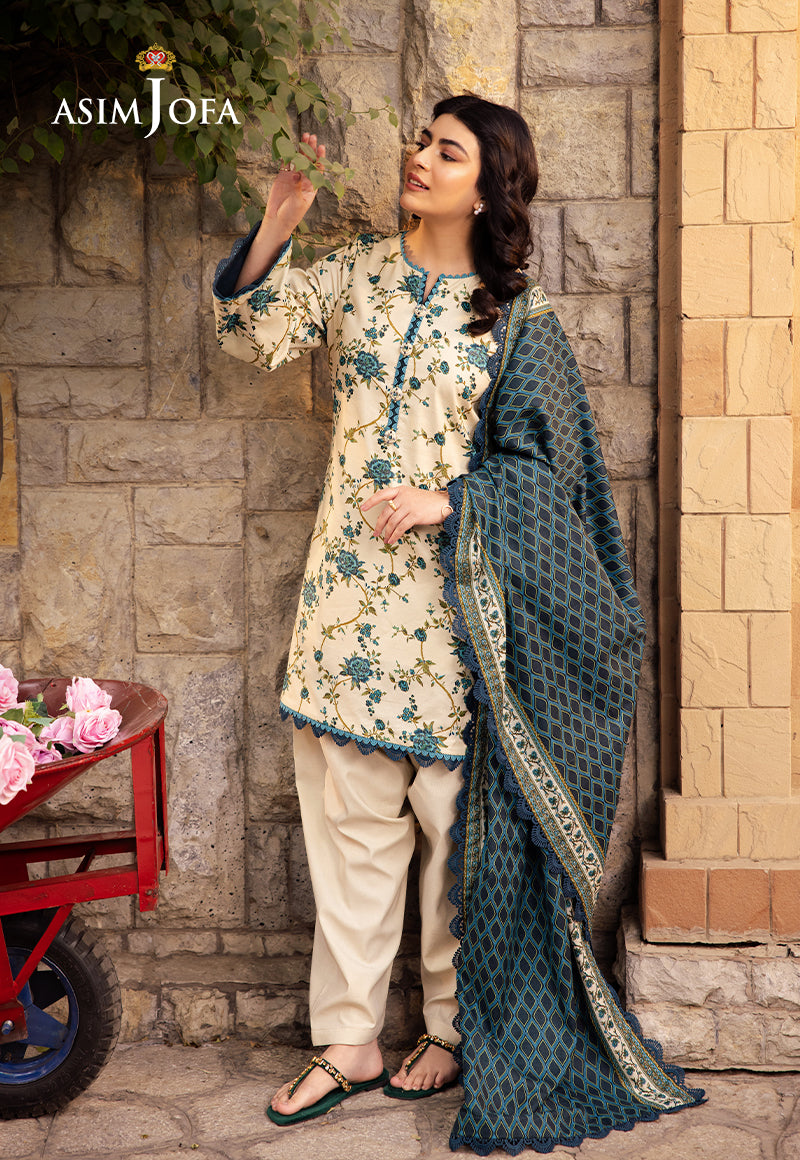 Asim Jofa | Prints Drop 2 | AJUBJ-34 - Designer Dress with Intricate embroidery and embellishments. Shop elegent wedding dress at Maria Faisal.