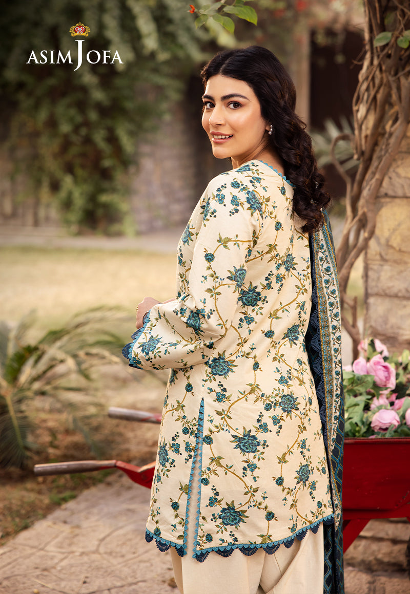 Asim Jofa | Prints Drop 2 | AJUBJ-34 - Designer Dress with Intricate embroidery and embellishments. Shop elegent wedding dress at Maria Faisal.