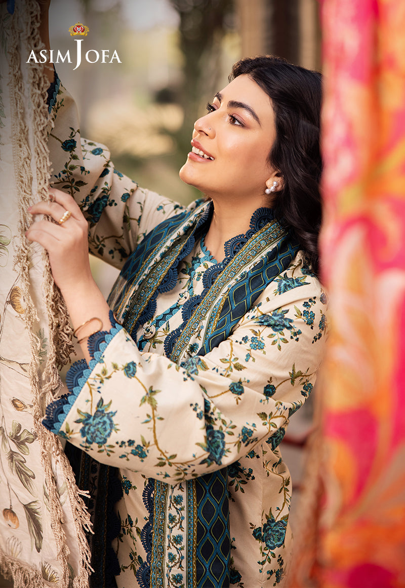 Asim Jofa | Prints Drop 2 | AJUBJ-34 - Designer Dress with Intricate embroidery and embellishments. Shop elegent wedding dress at Maria Faisal.