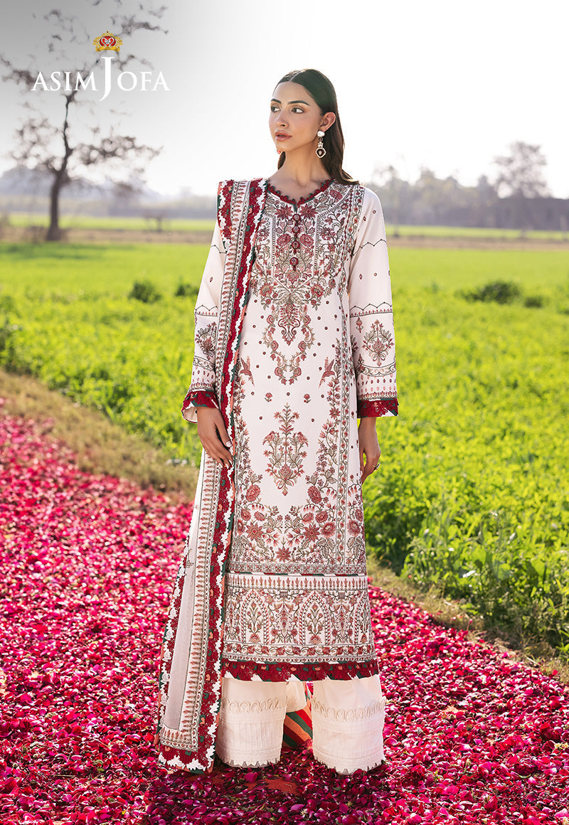 Asim Jofa | Luxury Lawn 25 | AJELL-08 - Ladies Clothes - Maria Faisal