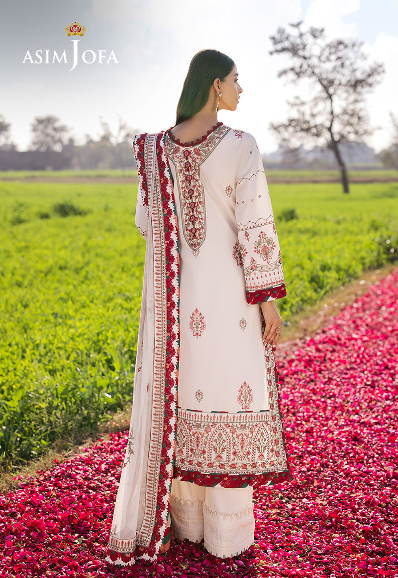 Asim Jofa | Luxury Lawn 25 | AJELL-08 - Ladies Clothes - Maria Faisal