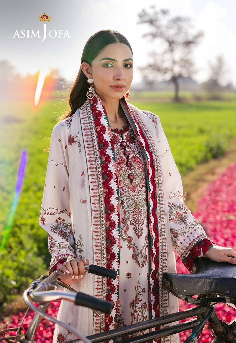 Asim Jofa | Luxury Lawn 25 | AJELL-08 by Maria Faisal - Registered Vendor of : Asim Jofa - type : Ladies Clothes - 100% original wedding dresses