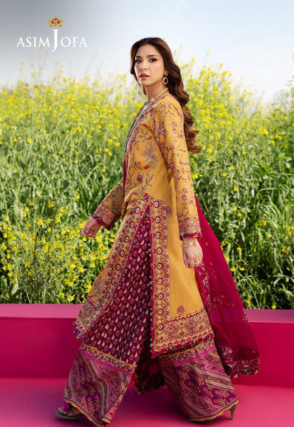 Asim Jofa | Luxury Lawn 25 | AJELL-07 by Maria Faisal - Registered Vendor of : Asim Jofa - type : Ladies Clothes - 100% original wedding dresses