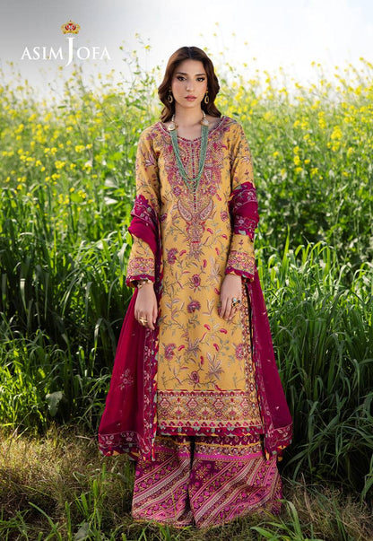 Asim Jofa | Luxury Lawn 25 | AJELL-07 by Maria Faisal - Registered Vendor of : Asim Jofa - type : Ladies Clothes - 100% original wedding dresses
