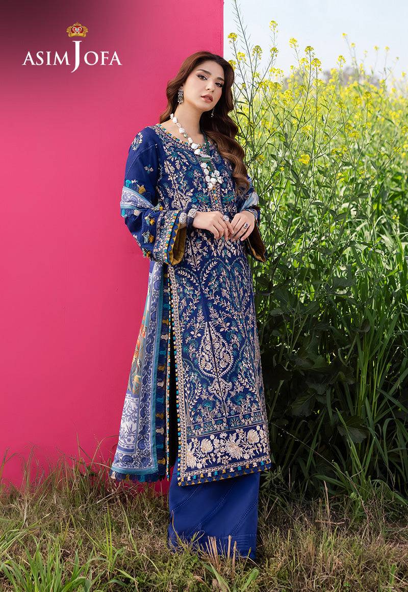 Asim Jofa | Luxury Lawn 25 | AJELL-11 by Maria Faisal - Registered Vendor of : Asim Jofa - type : Ladies Clothes - 100% original wedding dresses