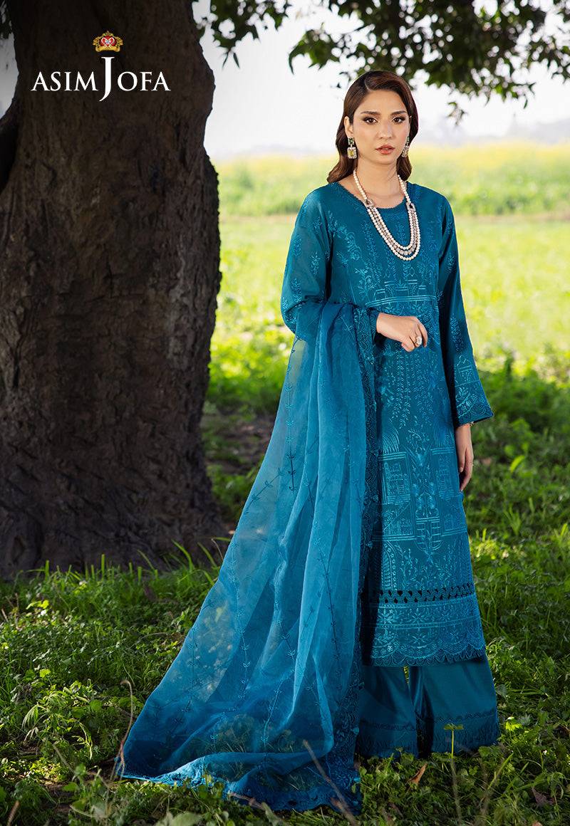 Asim Jofa | Luxury Lawn 25 | AJELL-17 by Maria Faisal - Registered Vendor of : Asim Jofa - type : Ladies Clothes - 100% original wedding dresses
