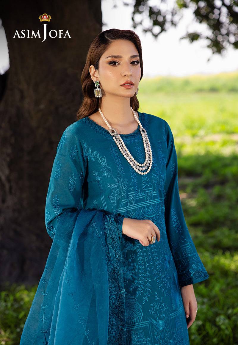 Asim Jofa | Luxury Lawn 25 | AJELL-17 by Maria Faisal - Registered Vendor of : Asim Jofa - type : Ladies Clothes - 100% original wedding dresses