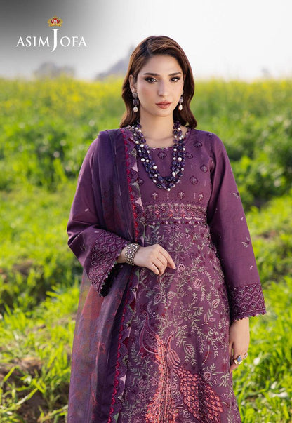 Asim Jofa | Luxury Lawn 25 | AJELL-18 by Maria Faisal - Registered Vendor of : Asim Jofa - type : Ladies Clothes - 100% original wedding dresses
