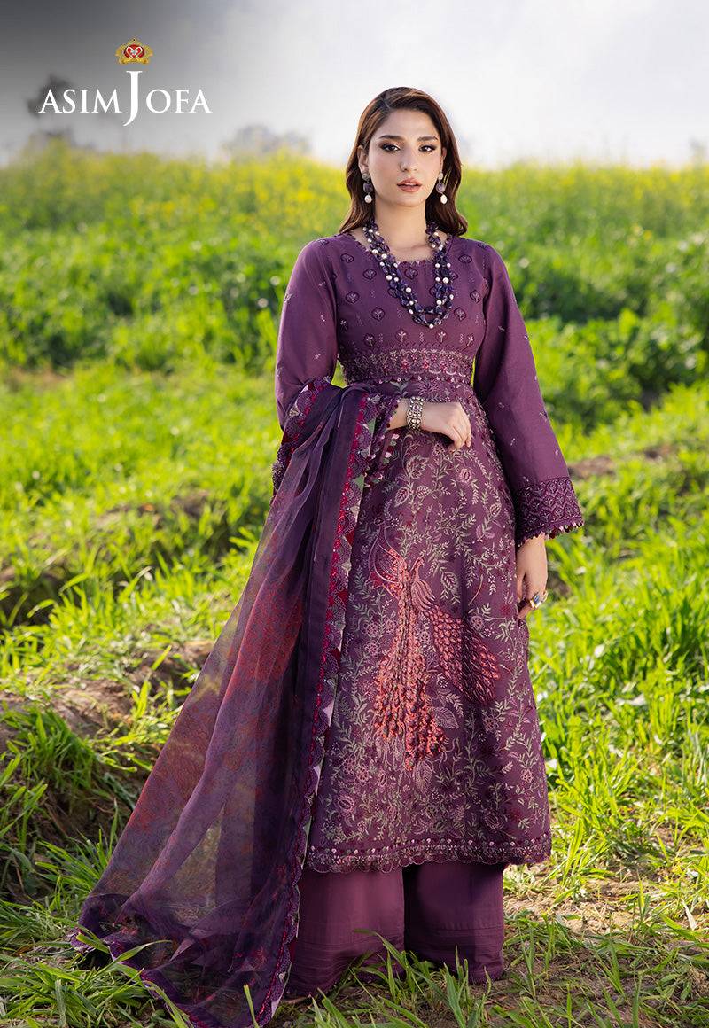 Asim Jofa | Luxury Lawn 25 | AJELL-18 by Maria Faisal - Registered Vendor of : Asim Jofa - type : Ladies Clothes - 100% original wedding dresses