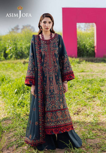 Asim Jofa | Luxury Lawn 25 | AJELL-04 by Maria Faisal - Registered Vendor of : Asim Jofa - type : Ladies Clothes - 100% original wedding dresses
