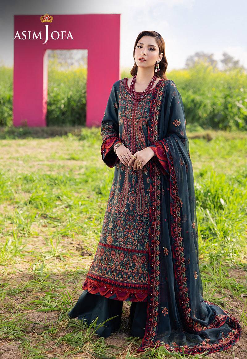 Asim Jofa | Luxury Lawn 25 | AJELL-04 by Maria Faisal - Registered Vendor of : Asim Jofa - type : Ladies Clothes - 100% original wedding dresses