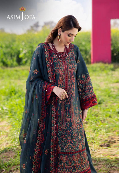 Asim Jofa | Luxury Lawn 25 | AJELL-04 by Maria Faisal - Registered Vendor of : Asim Jofa - type : Ladies Clothes - 100% original wedding dresses