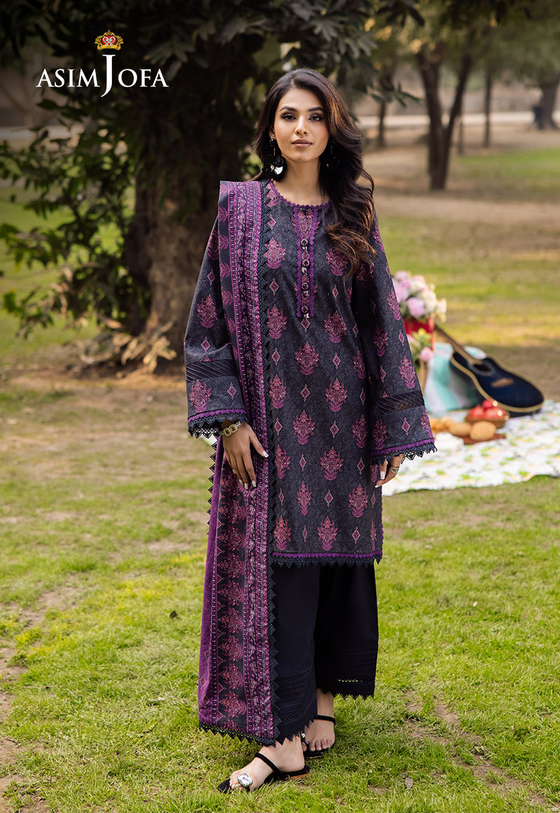 Asim Jofa | Prints Drop 2 | AJUBJ-24 - Designer Dress with Intricate embroidery and embellishments. Shop elegent wedding dress at Maria Faisal.