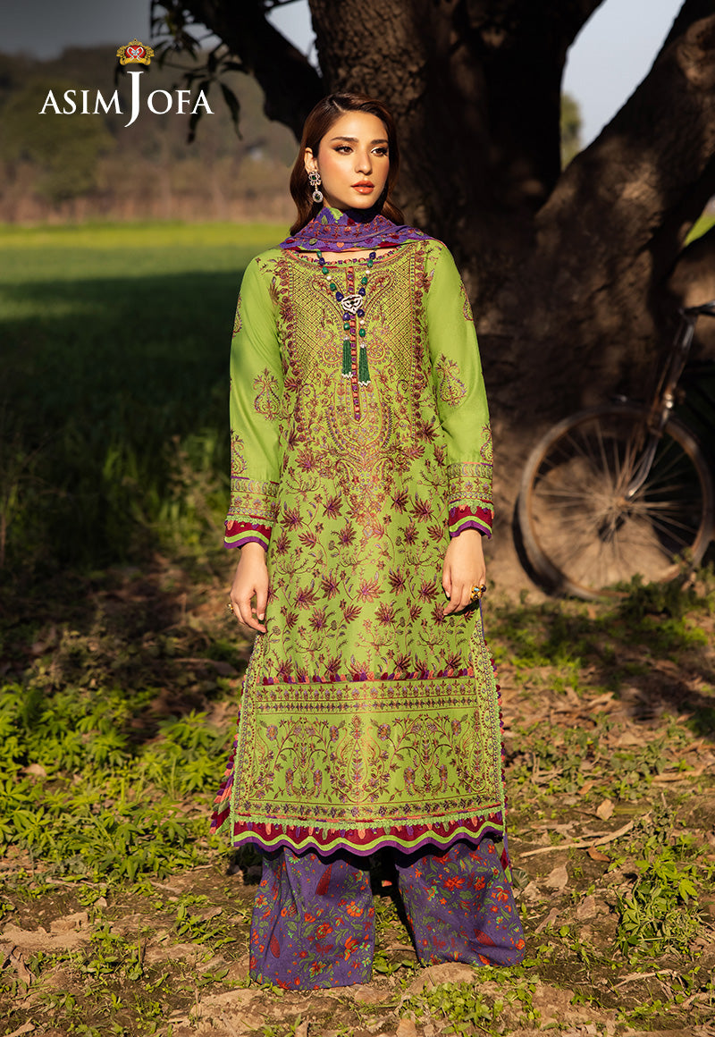 Asim Jofa | Luxury Lawn 25 | AJELL-05 - Ladies Clothes - Maria Faisal