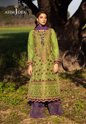 Asim Jofa | Luxury Lawn 25 | AJELL-05 - Ladies Clothes - Maria Faisal