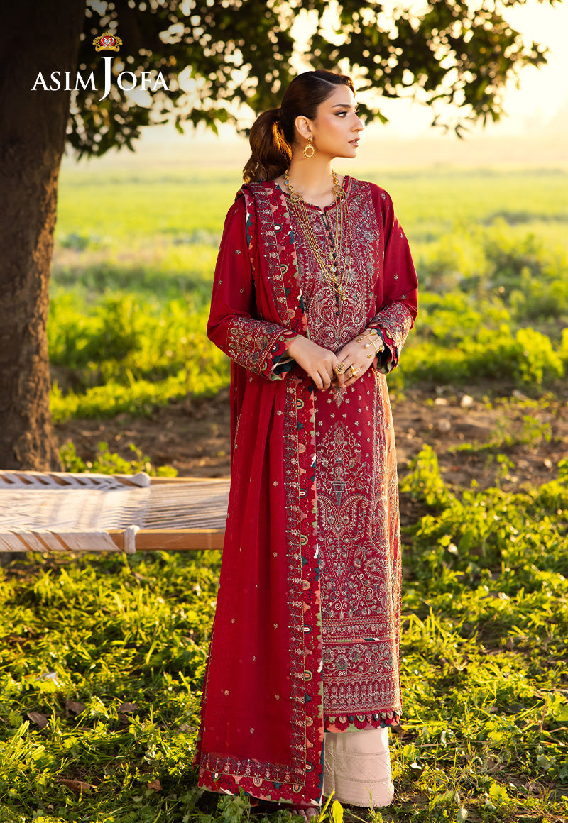 Asim Jofa | Luxury Lawn 25 | AJELL-06 - Ladies Clothes - Maria Faisal